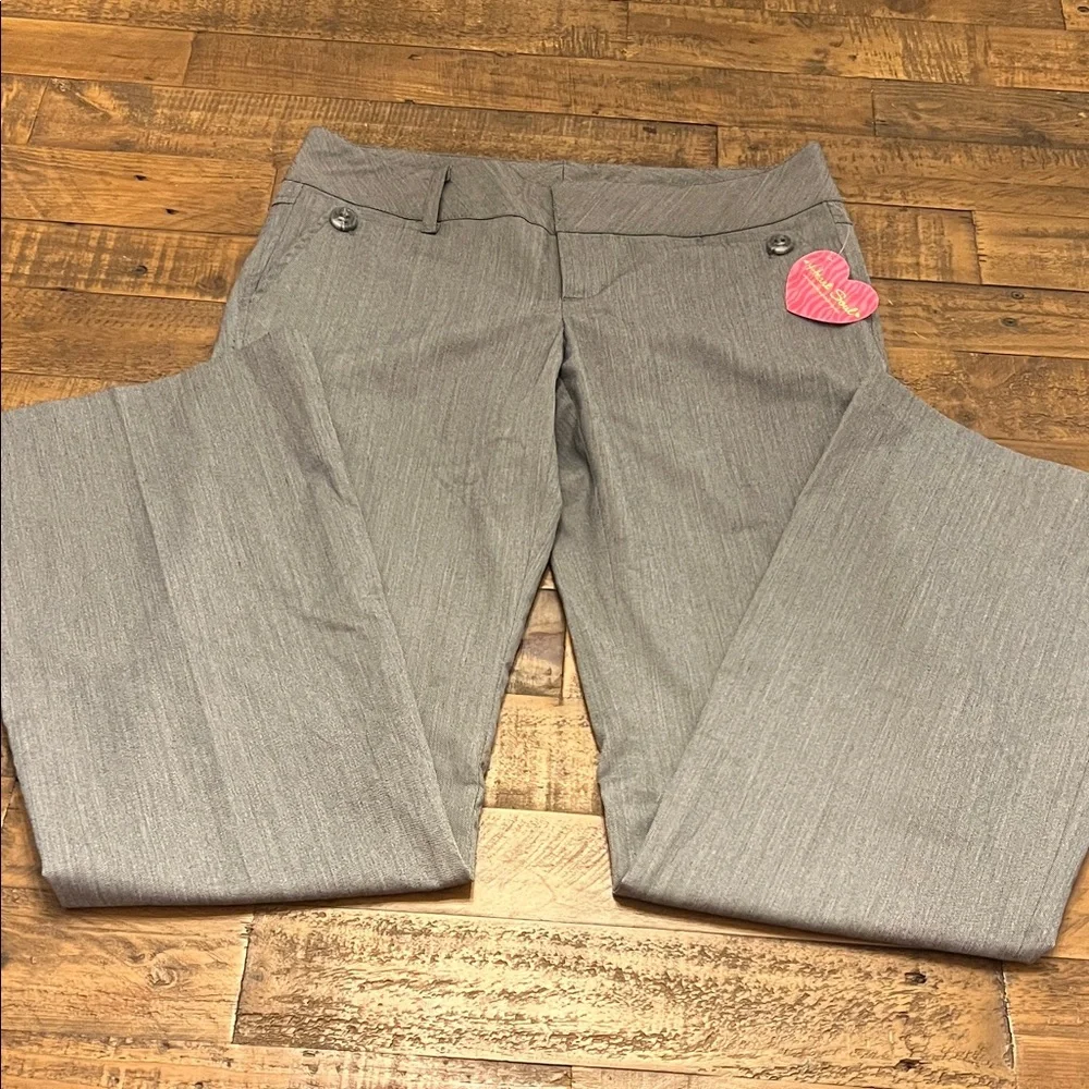 Heart Soul Charcoal Flare Slacks - Picture 1 of 5